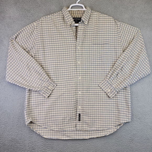 Abercrombie & Fitch Other - Abercrombie Fitch Shirt Mens L Yellow Blue Long Sleeve Plaid Preppy Business Y2K